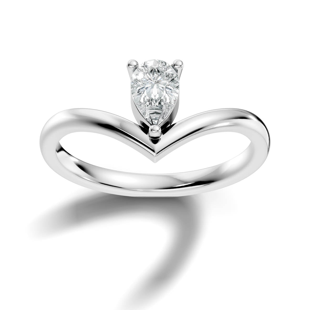 .50 Ct. Pear Cut Diamond Chevron Ring 3