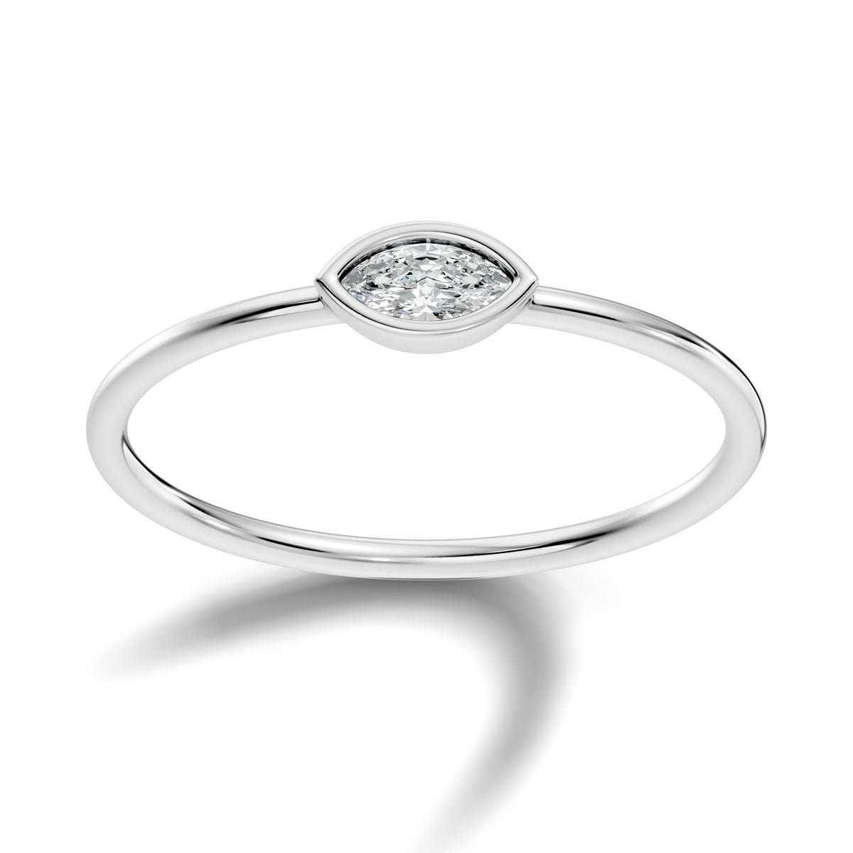 .10 Ct. Marquise Diamond Bezel Solitaire Ring 3