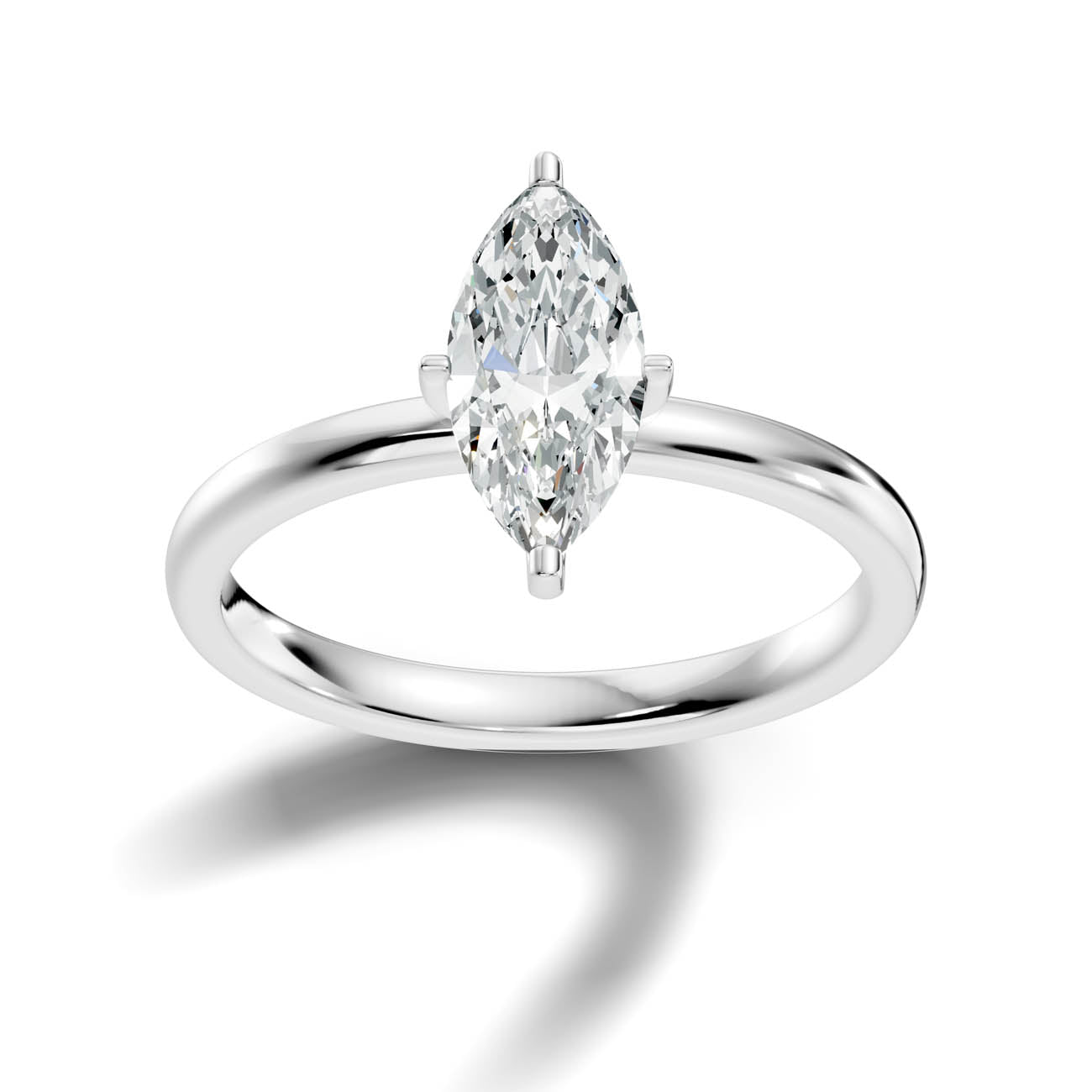 1.00 Ct. Marquise Cut Diamond Solitaire Ring