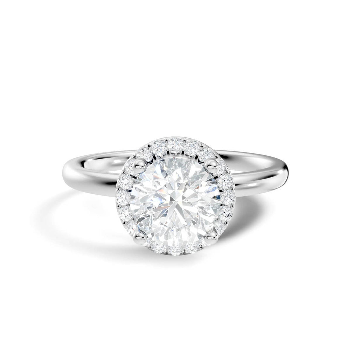 .50-1.50 Ct. Round Brilliant Diamond Halo Ring