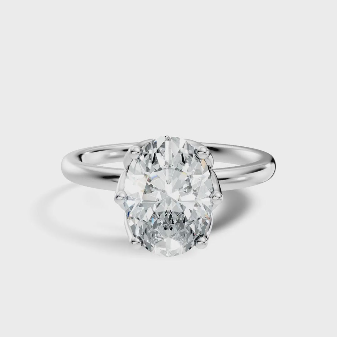 .50-1.50 Ct Classic Oval Diamond Solitaire Ring with Four-Prong Setting (ja15-b copy) 3