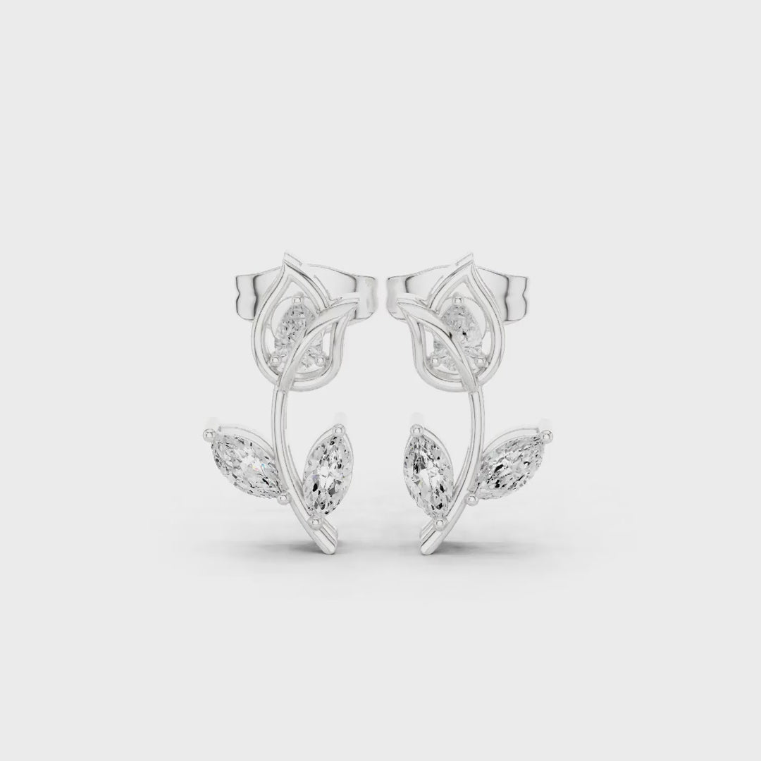 .32 Ct. Marquise Diamond Leaf Earrings (AGDPD-204E) 3