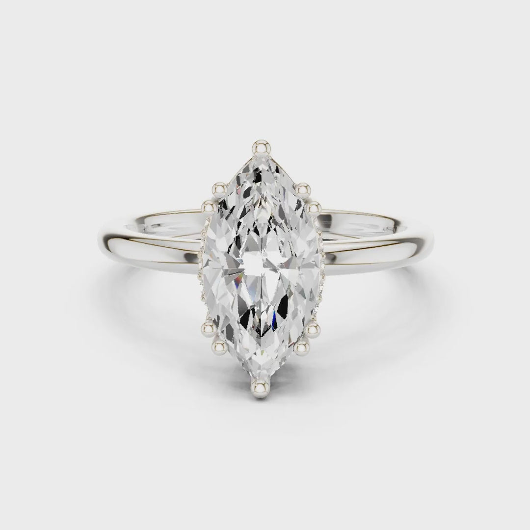 2.06 Ct. Marquise Cut Diamond Ring with Hidden Halo (DDLR-254 - R00847-MQ)