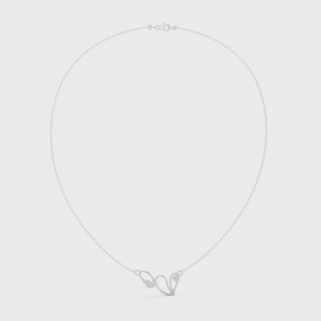 .09 Ct. Round Diamond Abstract Curve Pendant Necklace (SBWN (27)) 3