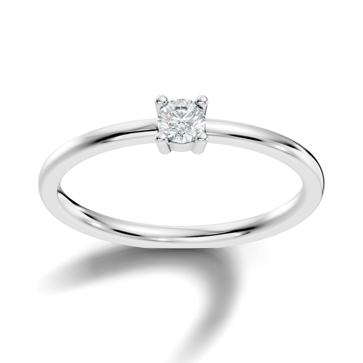 .15 Ct. Classic Round Diamond Solitaire Ring with Four-Prong Setting