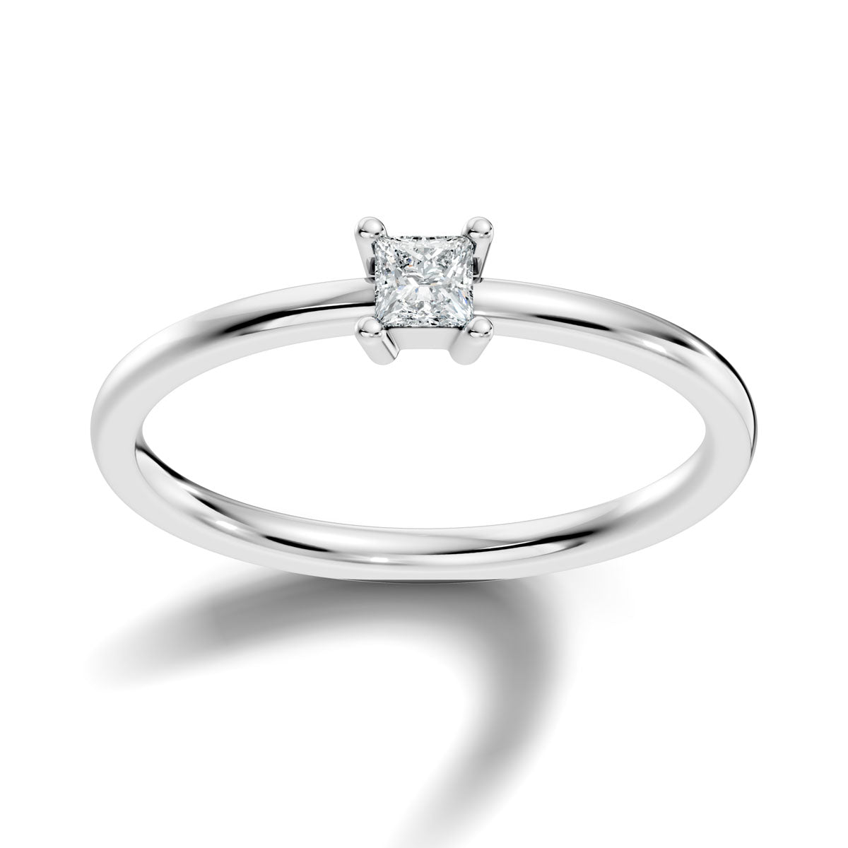 .10 Ct. Classic Princess Cut Diamond Solitaire Ring with Four-Prong Setting 3