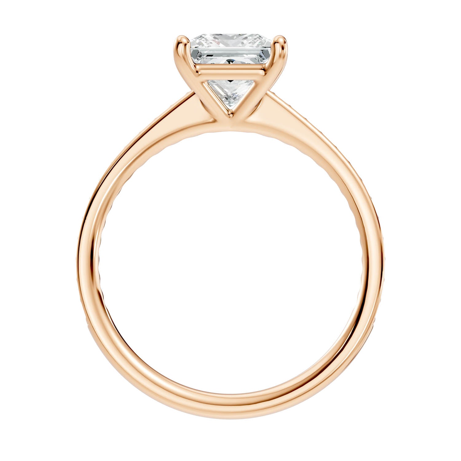 1.69 Ct. Princess Cut Pavé Diamond Engagement Ring (10PRP) 3