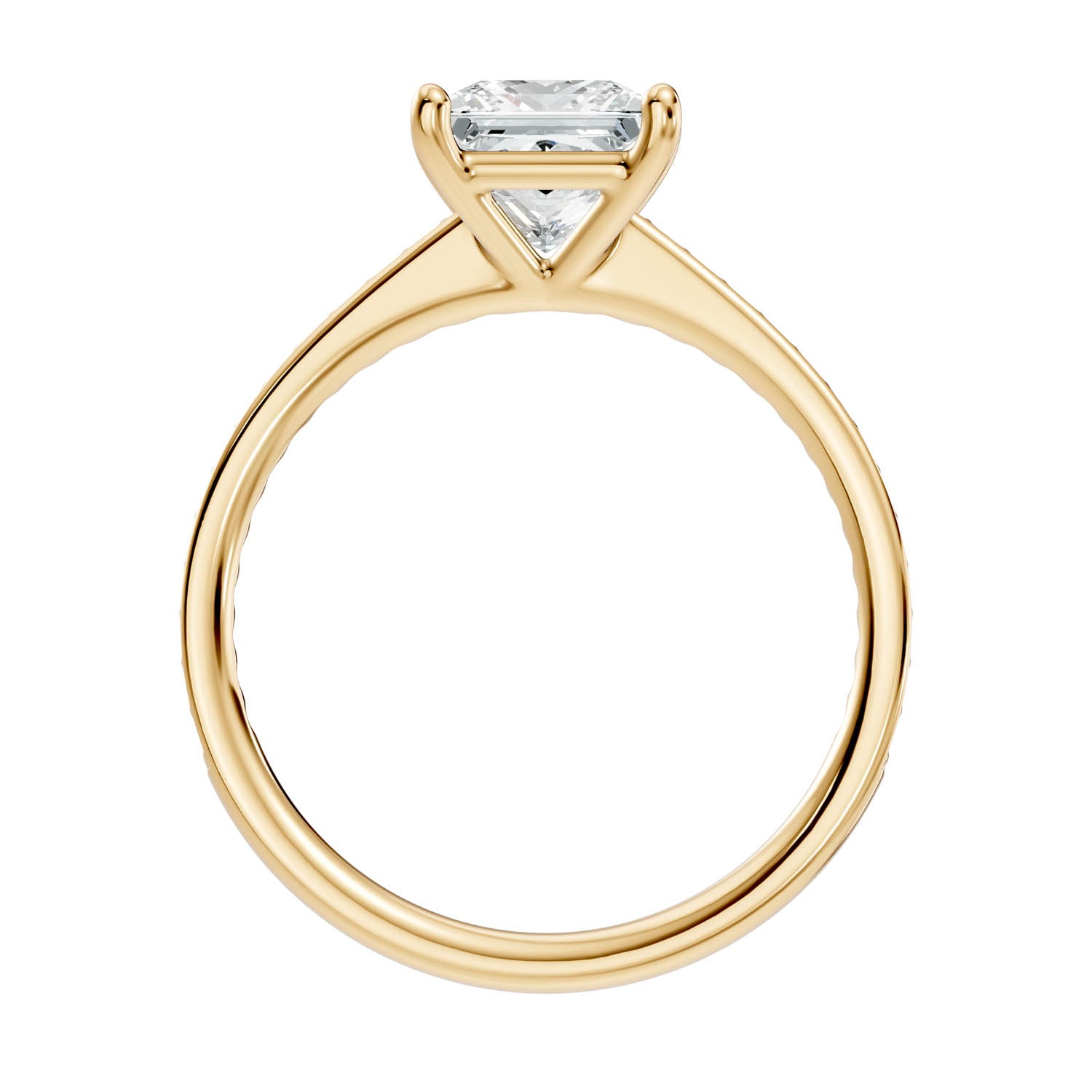 1.69 Ct. Princess Cut Pavé Diamond Engagement Ring (10PRP) 9