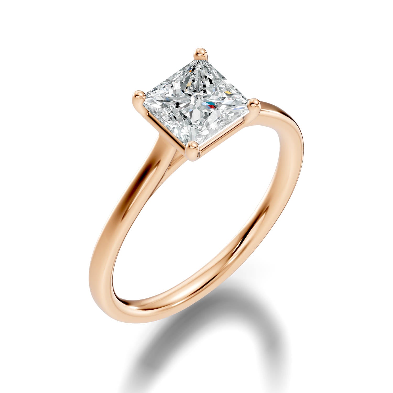 1.52 Ct. Princess Cut Solitaire Engagement Ring (10PRC) 6