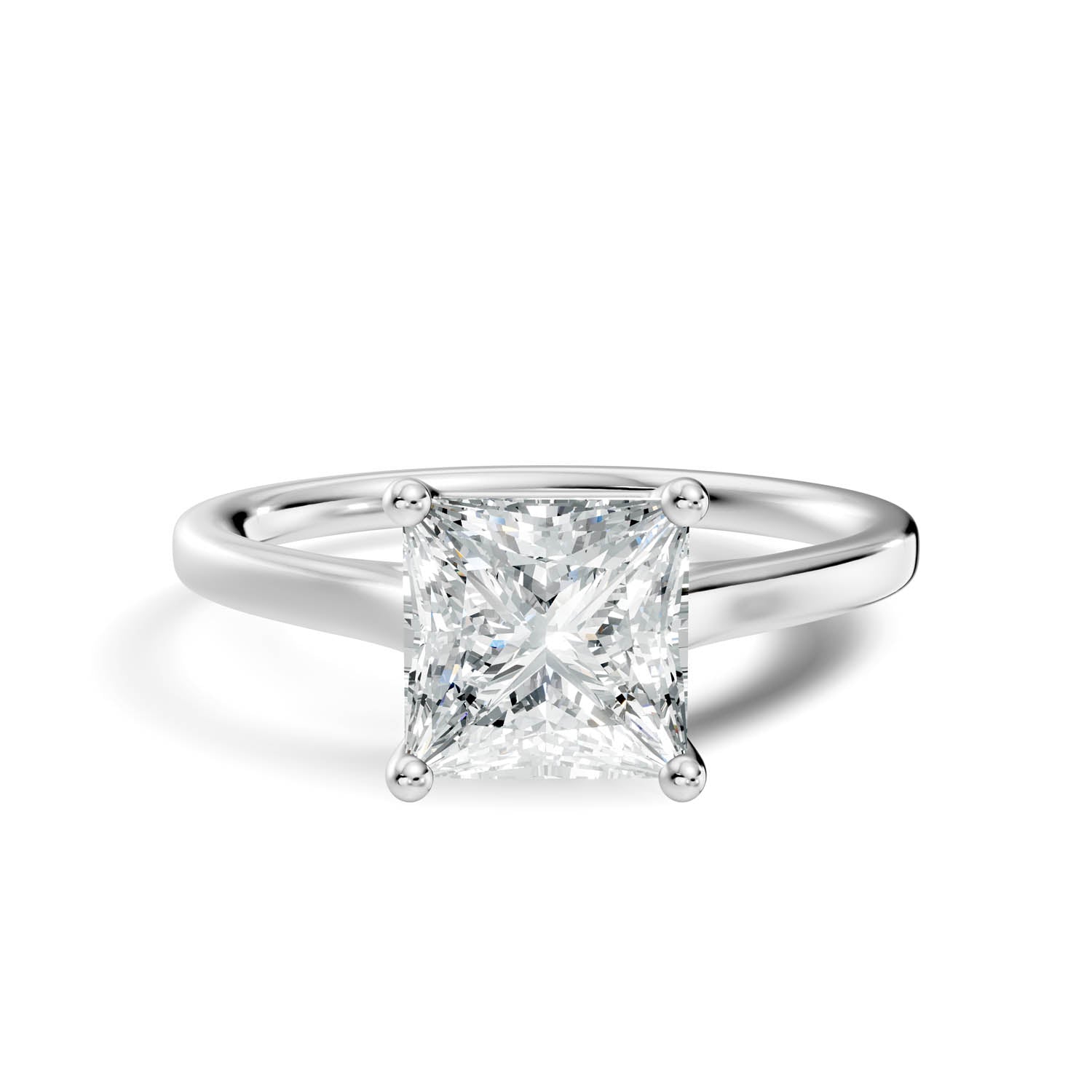1.52 Ct. Princess Cut Solitaire Engagement Ring (10PRC) 4