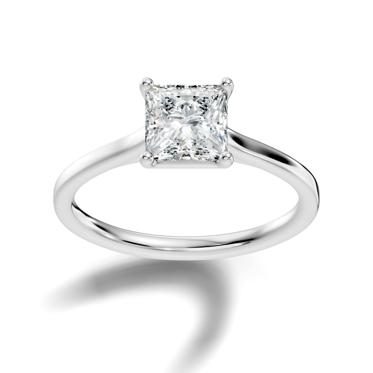 1.52 Ct. Princess Cut Solitaire Engagement Ring (10PRC)