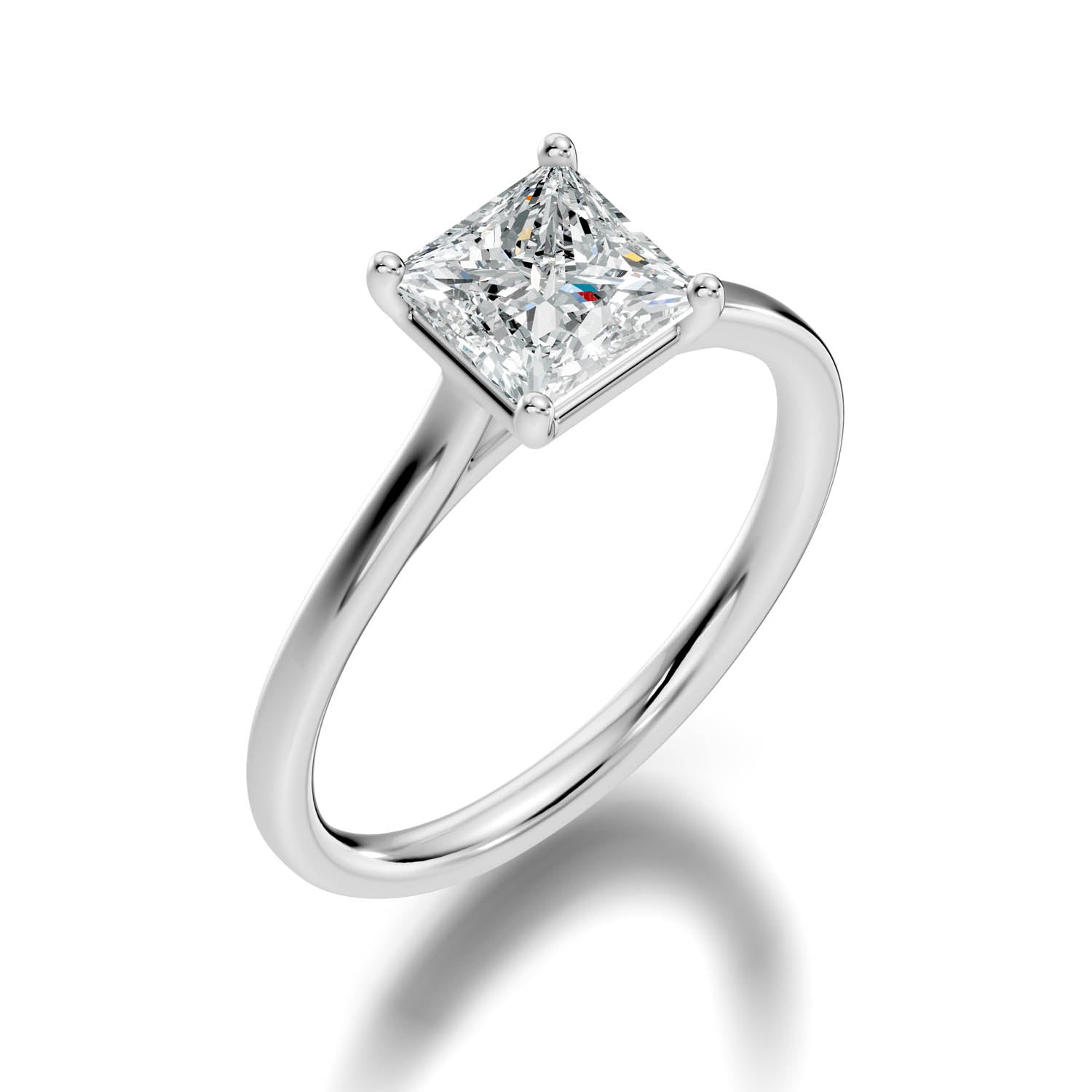 1.52 Ct. Princess Cut Solitaire Engagement Ring (10PRC) 13