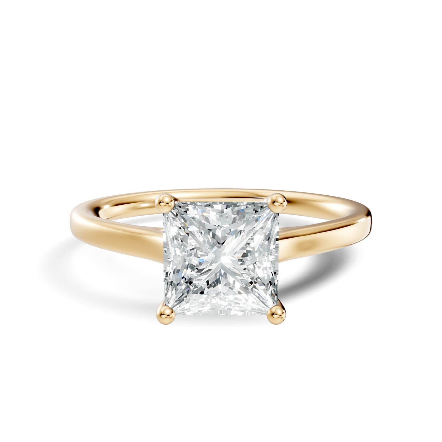 1.52 Ct. Princess Cut Solitaire Engagement Ring (10PRC) 11