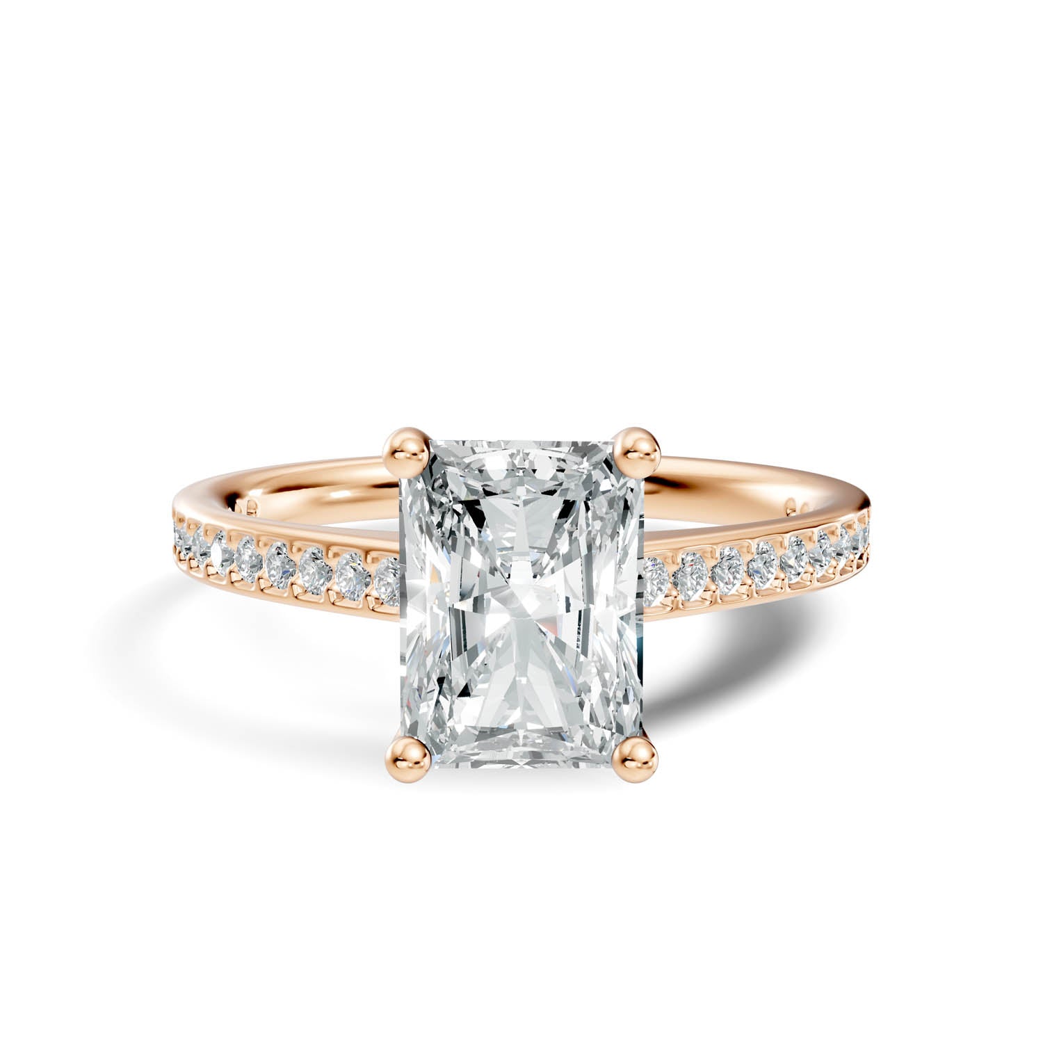 1.68 Ct. Radiant Cut Pavé Diamond Engagement Ring (10RAP) 15