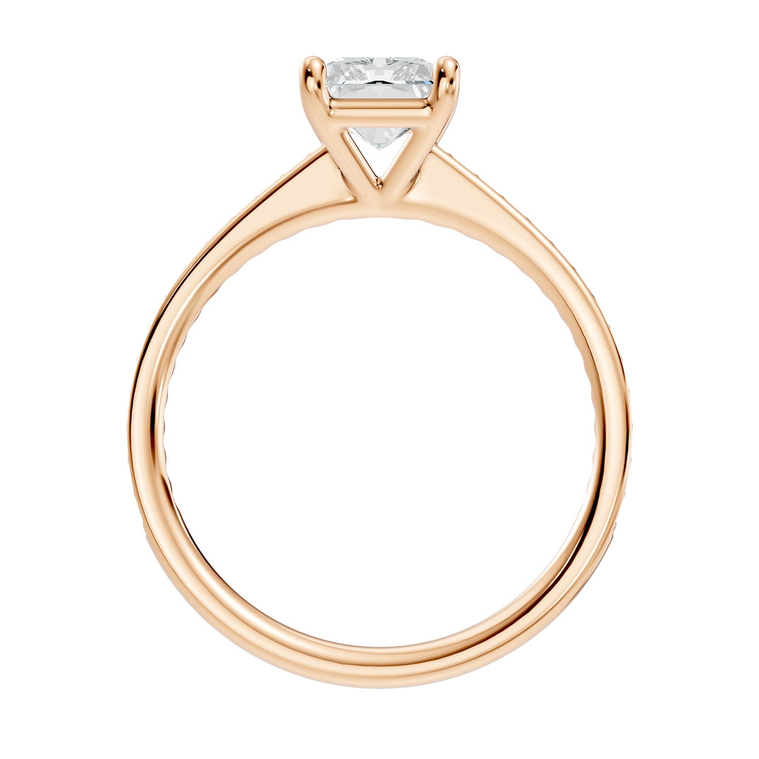 1.68 Ct. Radiant Cut Pavé Diamond Engagement Ring (10RAP) 3