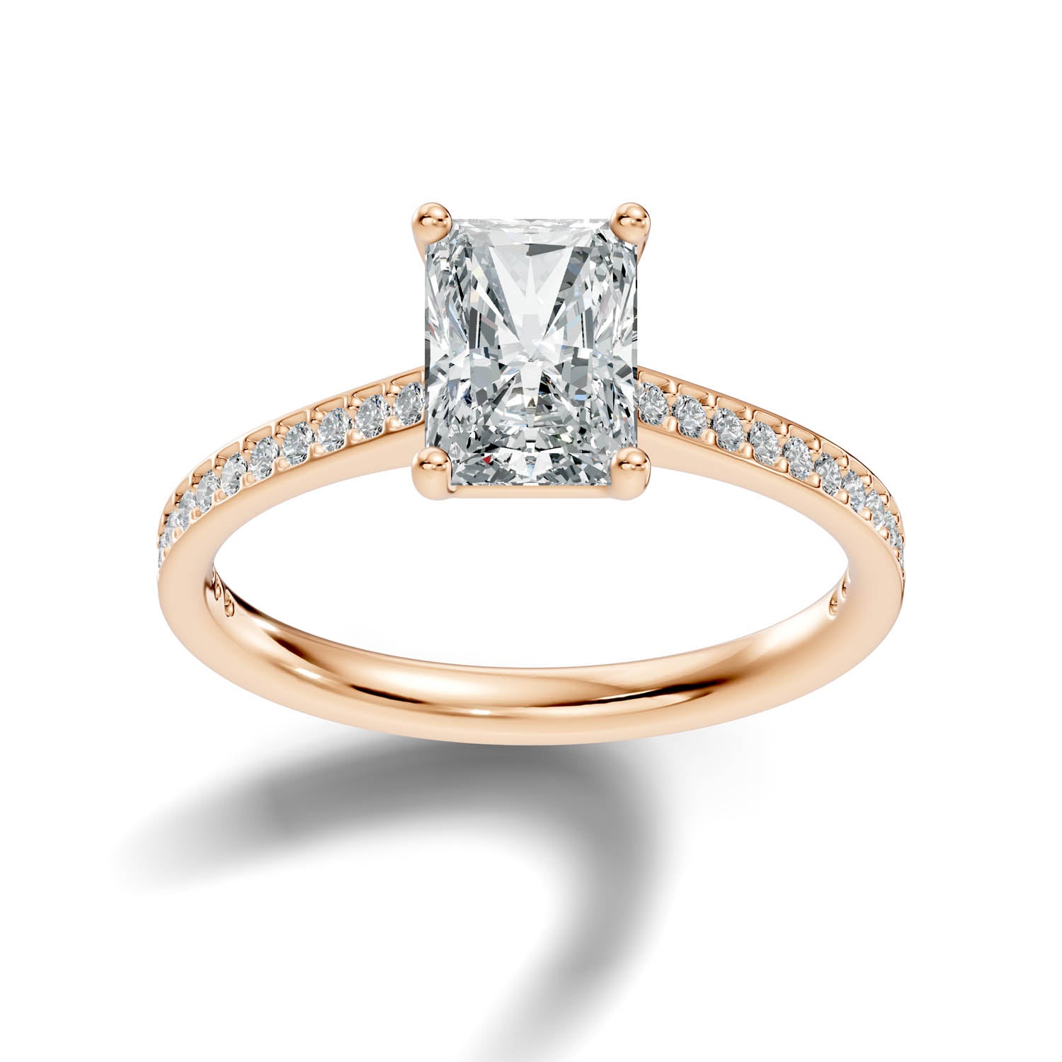 1.68 Ct. Radiant Cut Pavé Diamond Engagement Ring (10RAP) 5