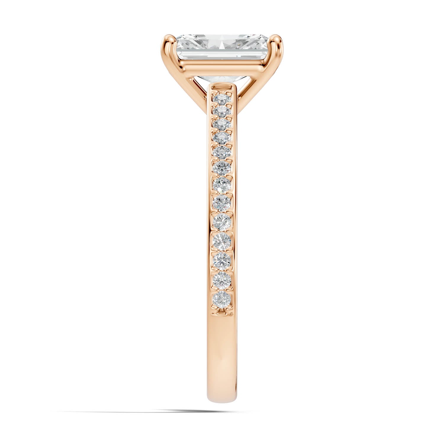 1.68 Ct. Radiant Cut Pavé Diamond Engagement Ring (10RAP) 6