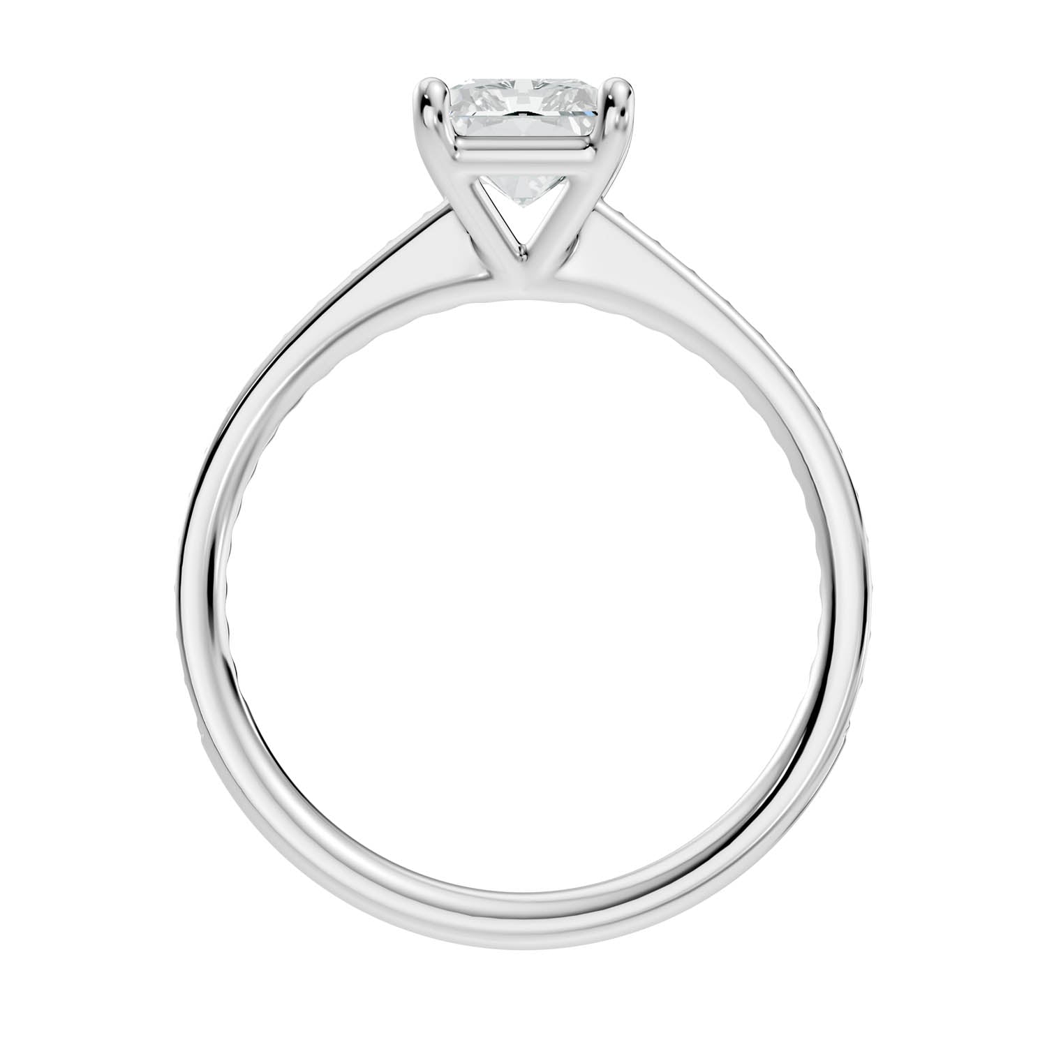 1.68 Ct. Radiant Cut Pavé Diamond Engagement Ring (10RAP) 8