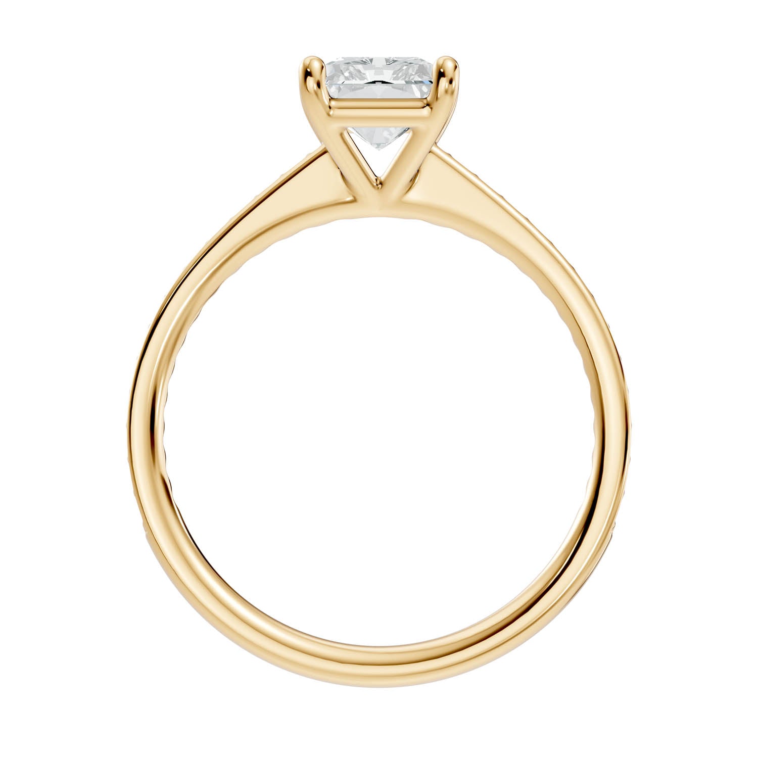 1.68 Ct. Radiant Cut Pavé Diamond Engagement Ring (10RAP) 12