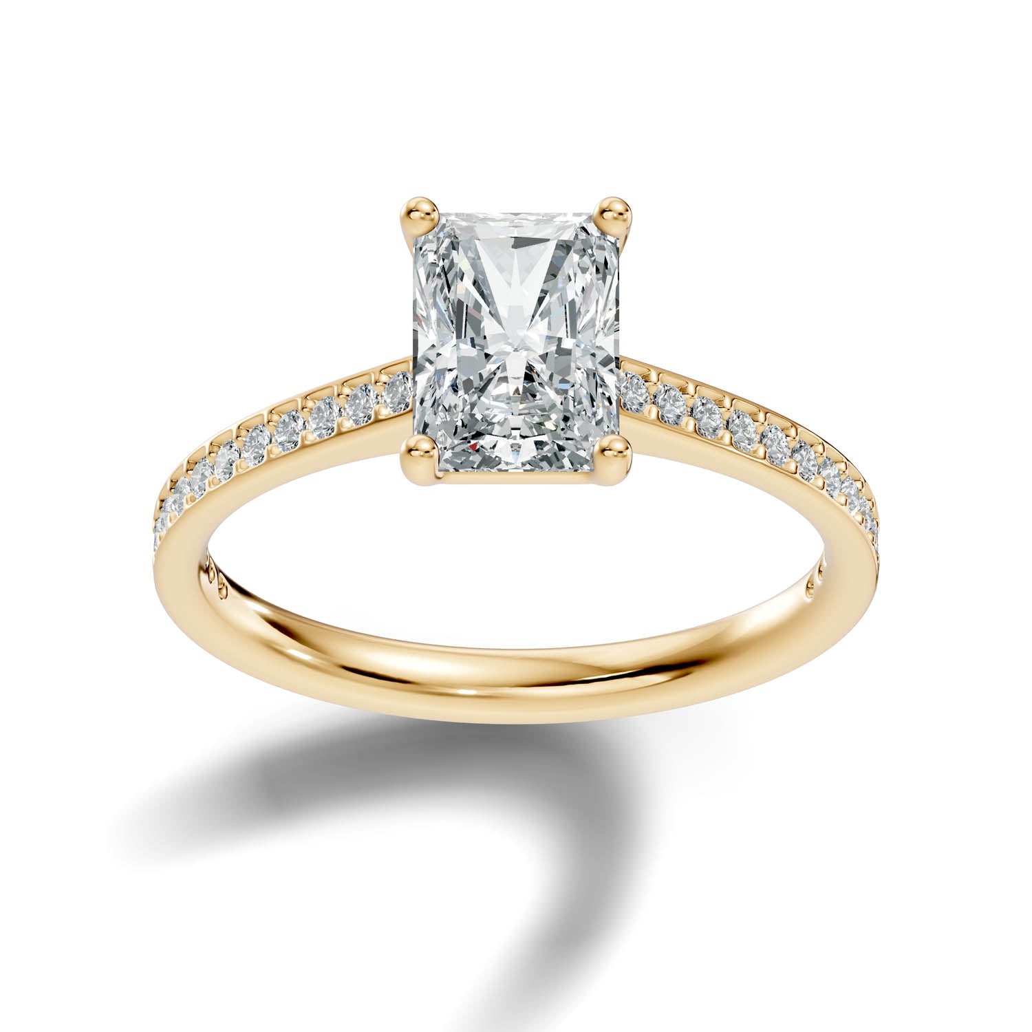 1.68 Ct. Radiant Cut Pavé Diamond Engagement Ring (10RAP) 13