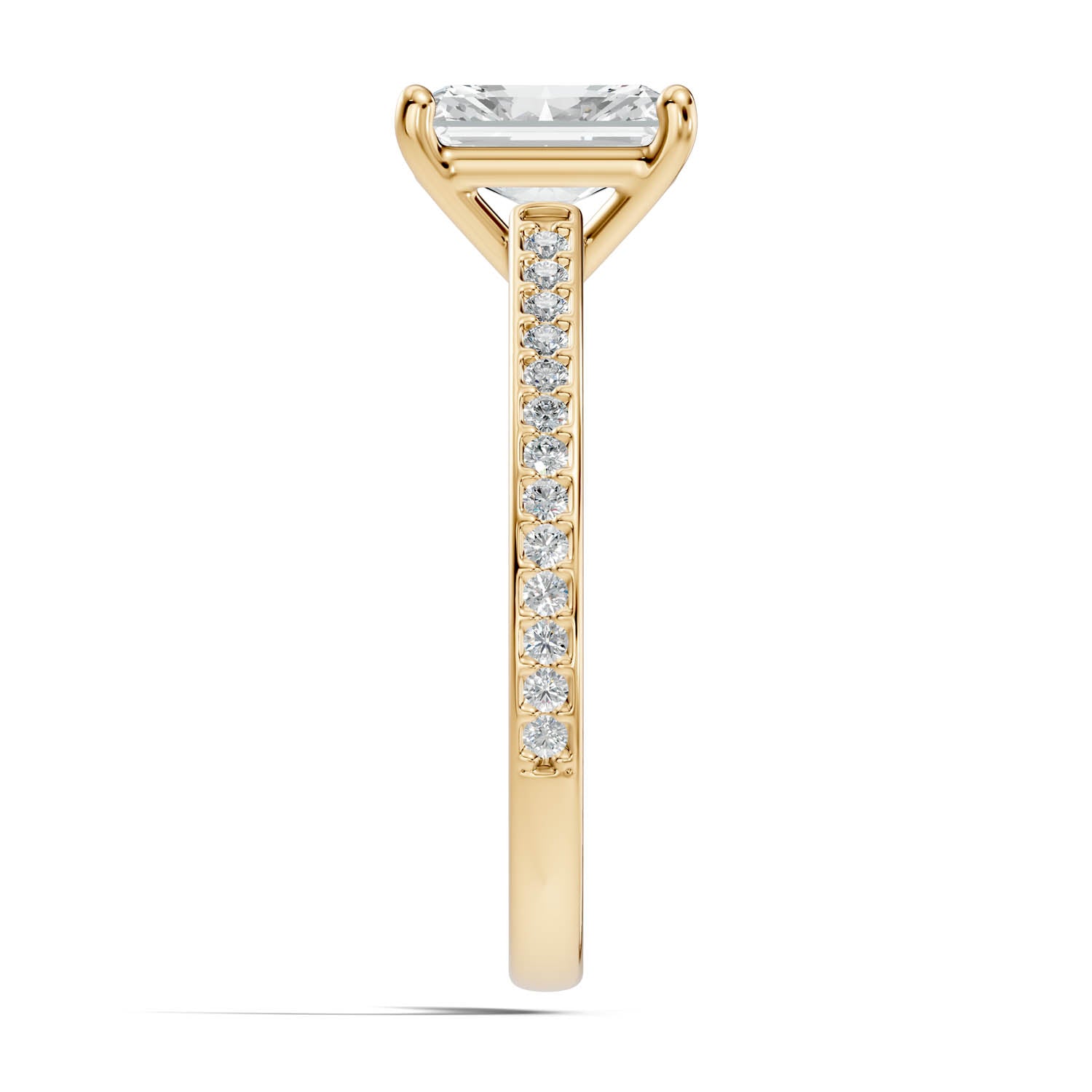 1.68 Ct. Radiant Cut Pavé Diamond Engagement Ring (10RAP) 14