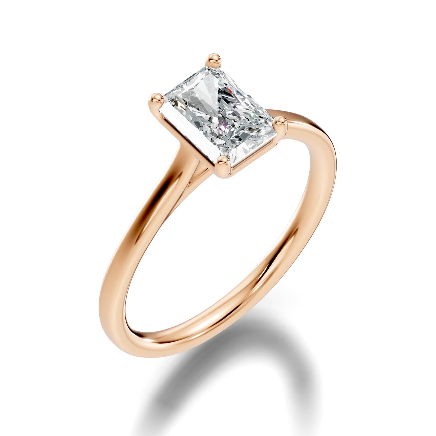 1.51 Ct. Radiant Cut Solitaire Engagement Ring (10RAC)