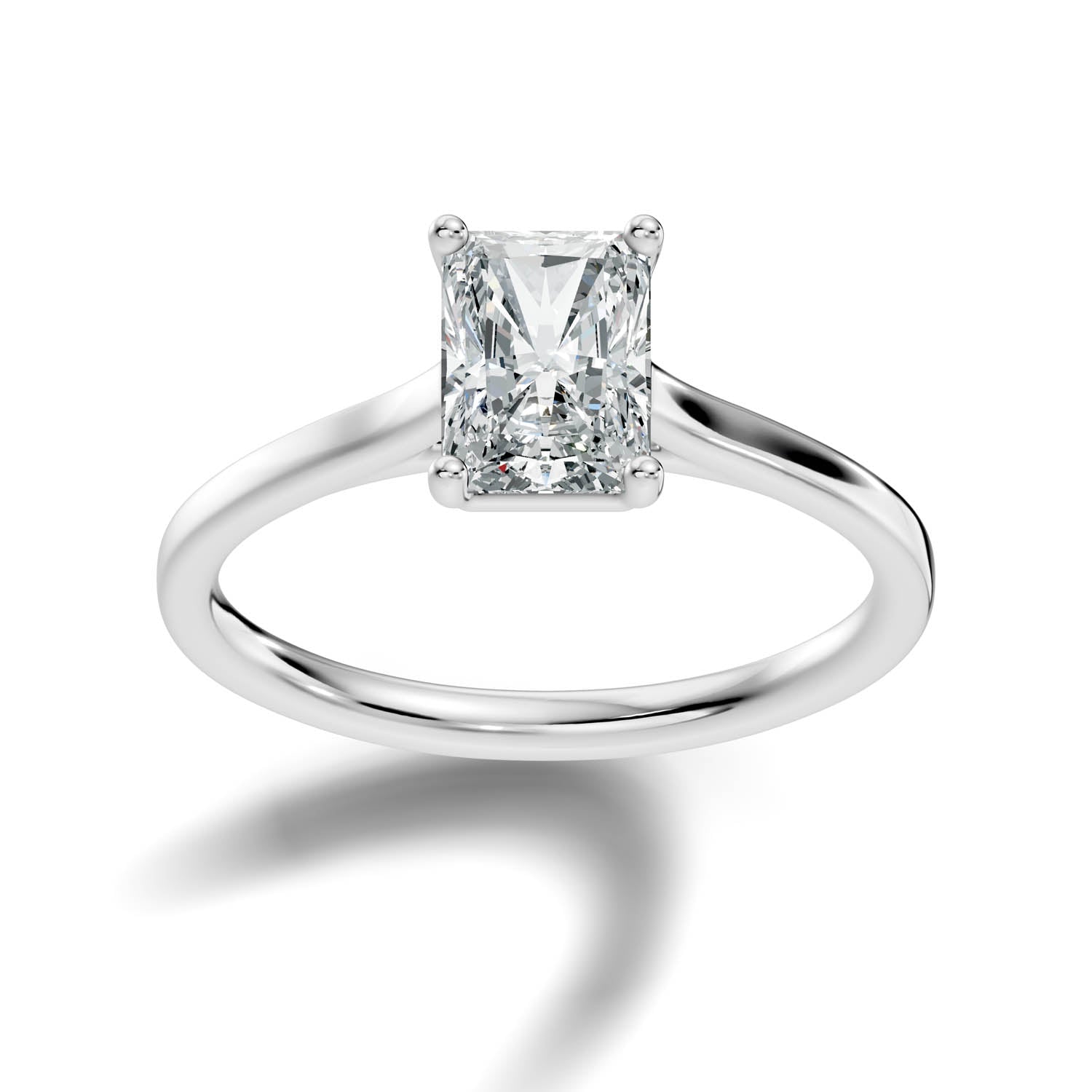 1.51 Ct. Radiant Cut Solitaire Engagement Ring (10RAC)