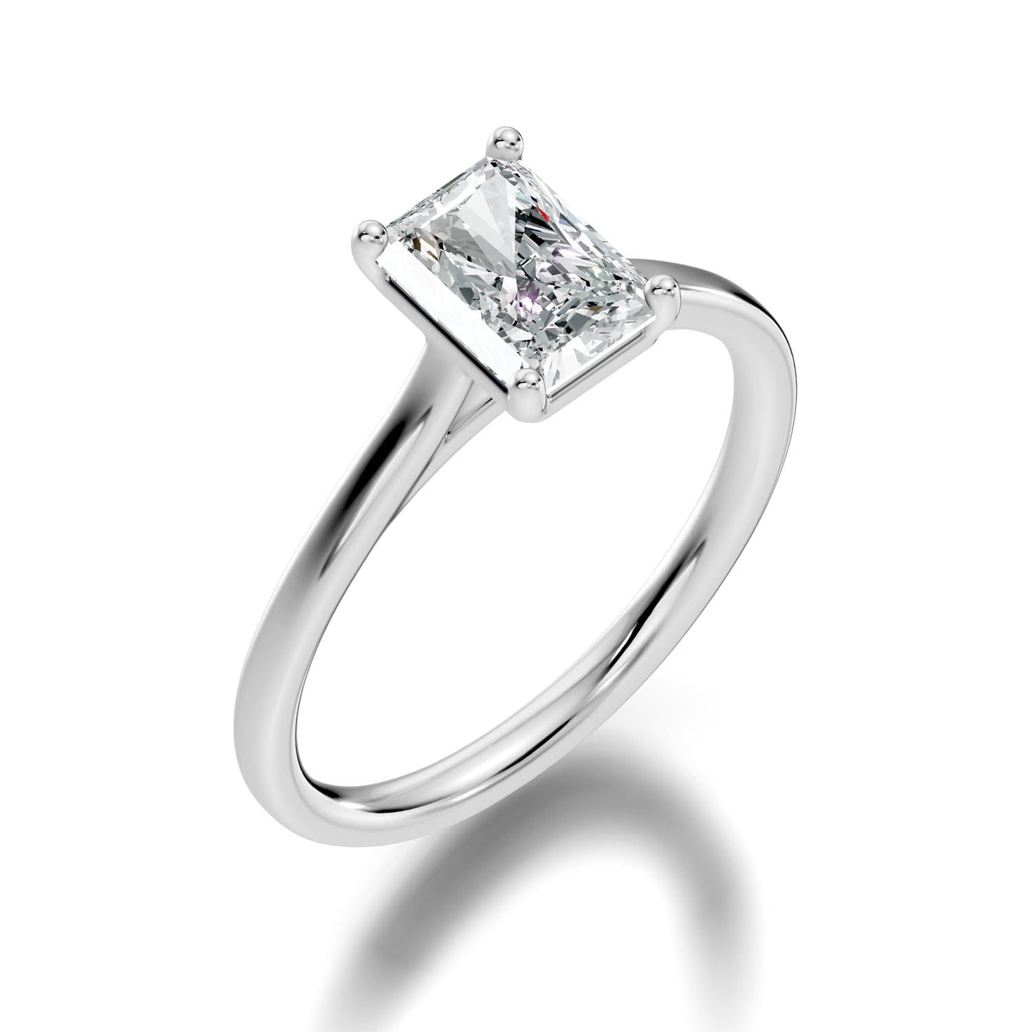 1.51 Ct. Radiant Cut Solitaire Engagement Ring (10RAC) 13