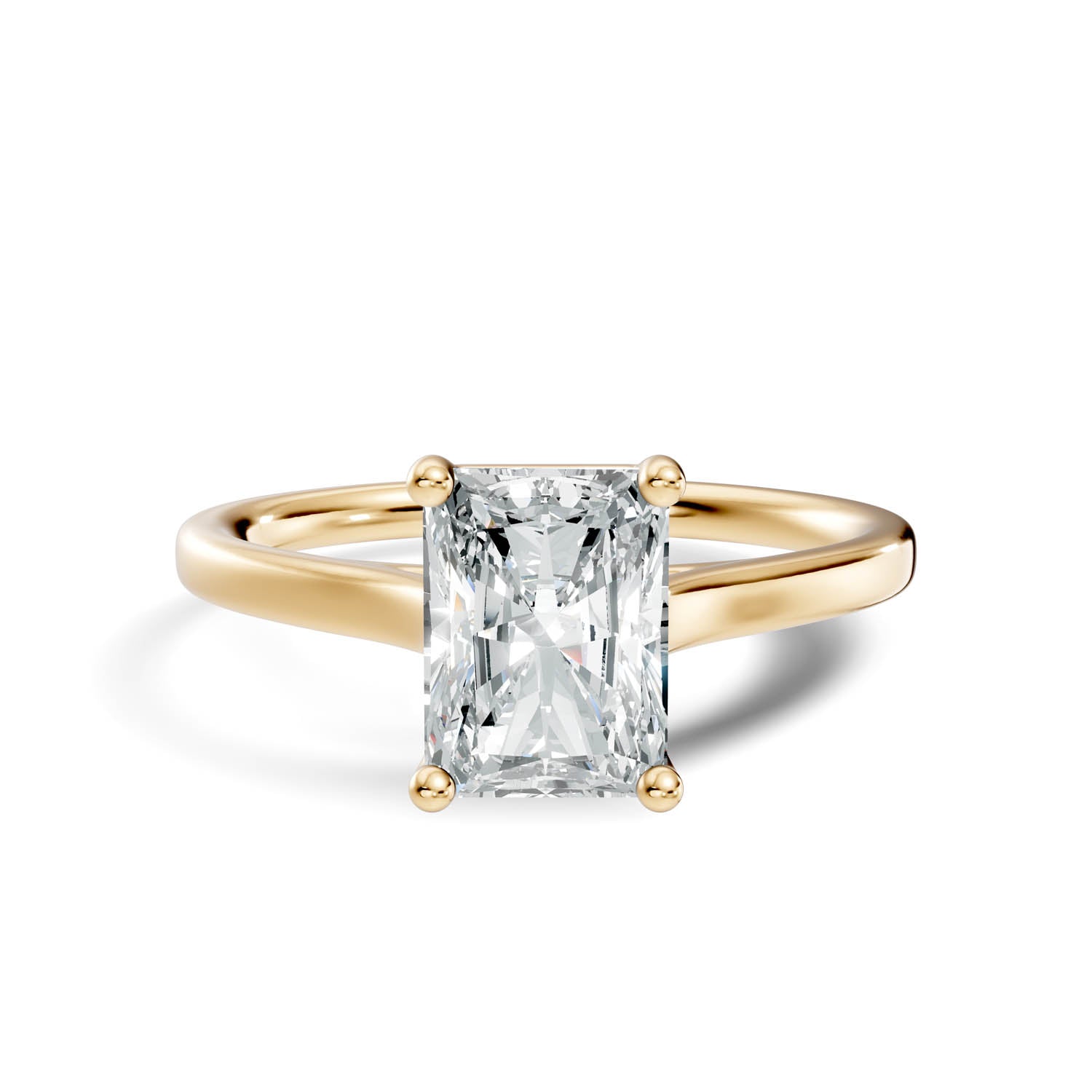 1.51 Ct. Radiant Cut Solitaire Engagement Ring (10RAC) 12