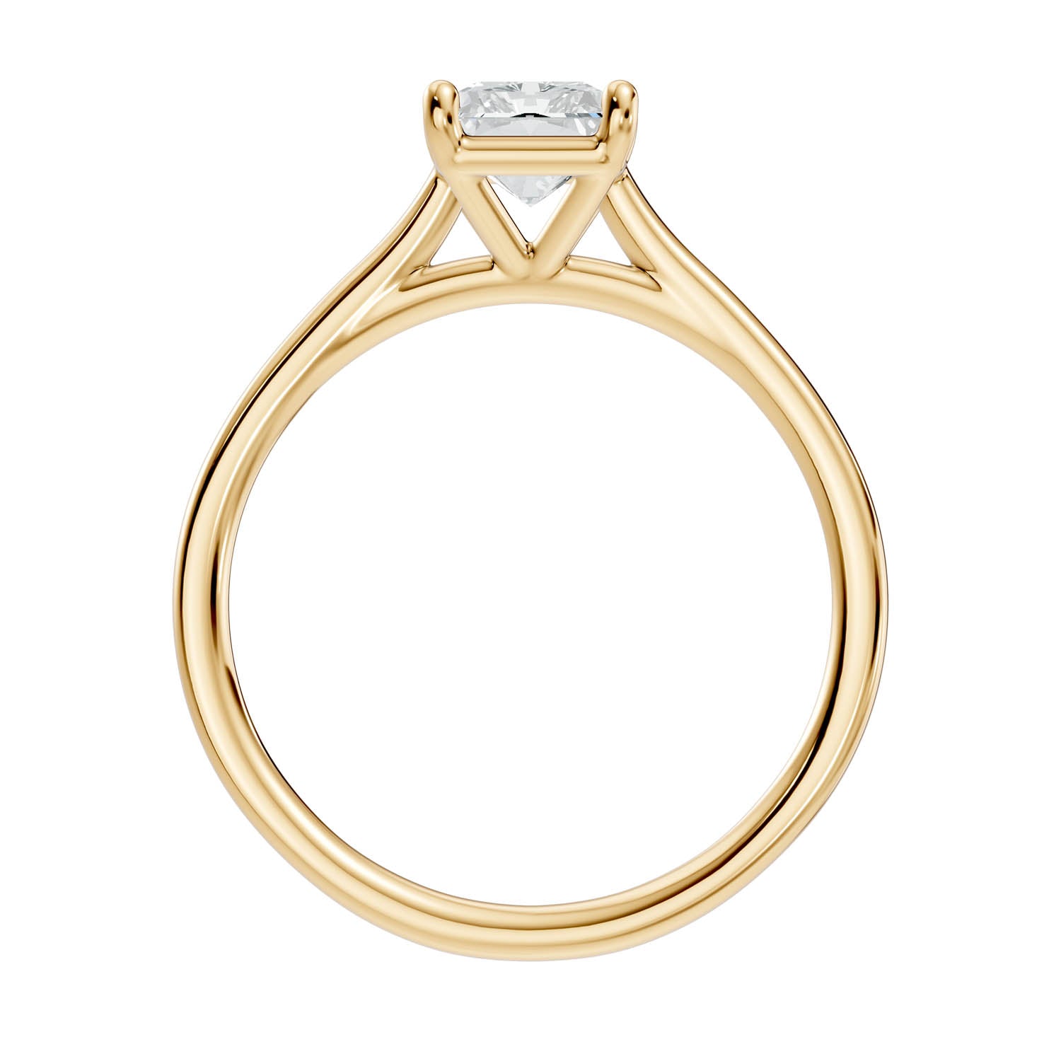 1.51 Ct. Radiant Cut Solitaire Engagement Ring (10RAC) 11