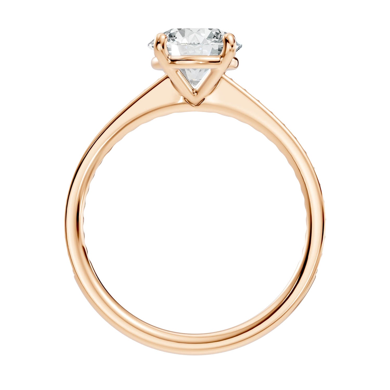 1.65 Ct. Round Brilliant Pavé Diamond Engagement Ring (10ROP) 3