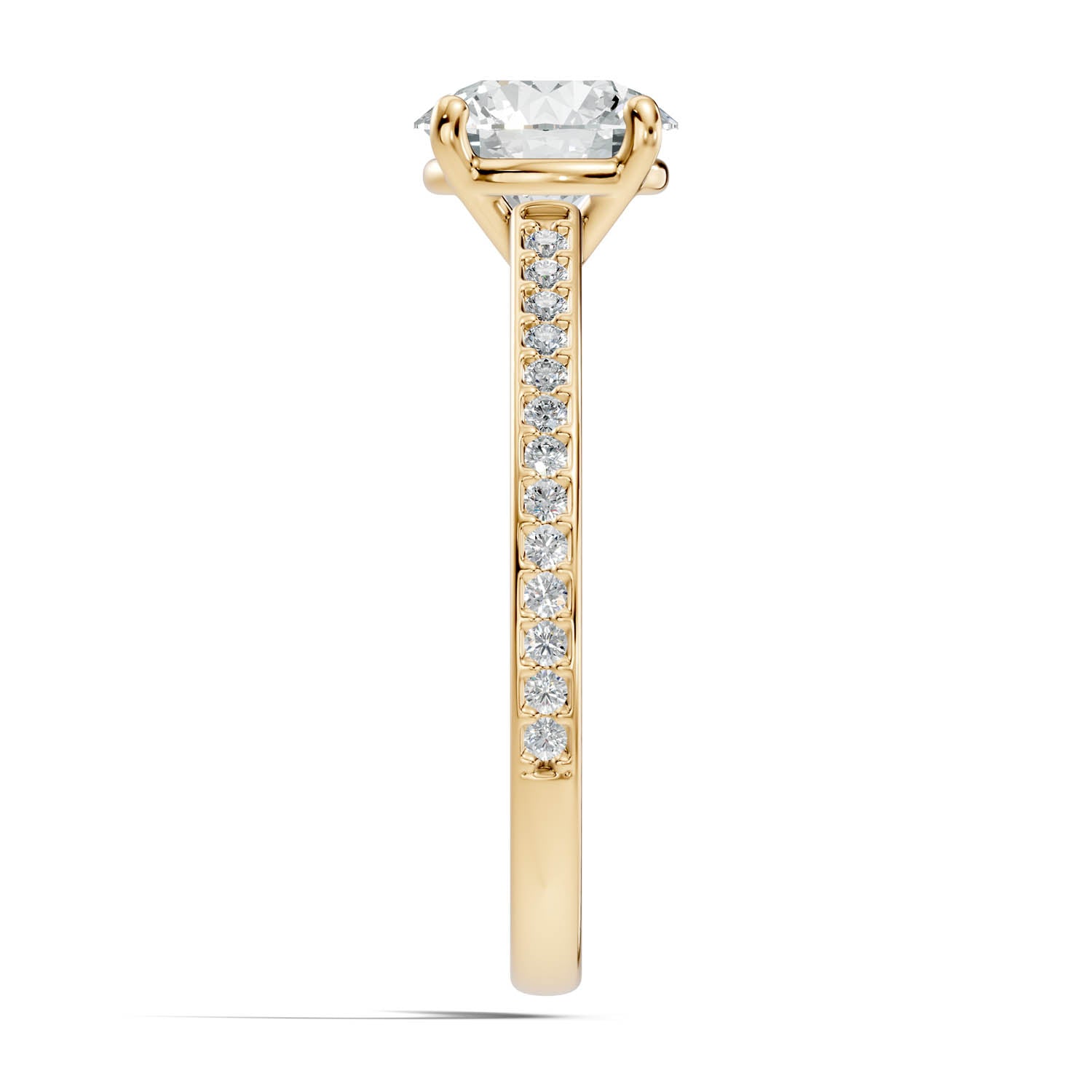 1.65 Ct. Round Brilliant Pavé Diamond Engagement Ring (10ROP) 15