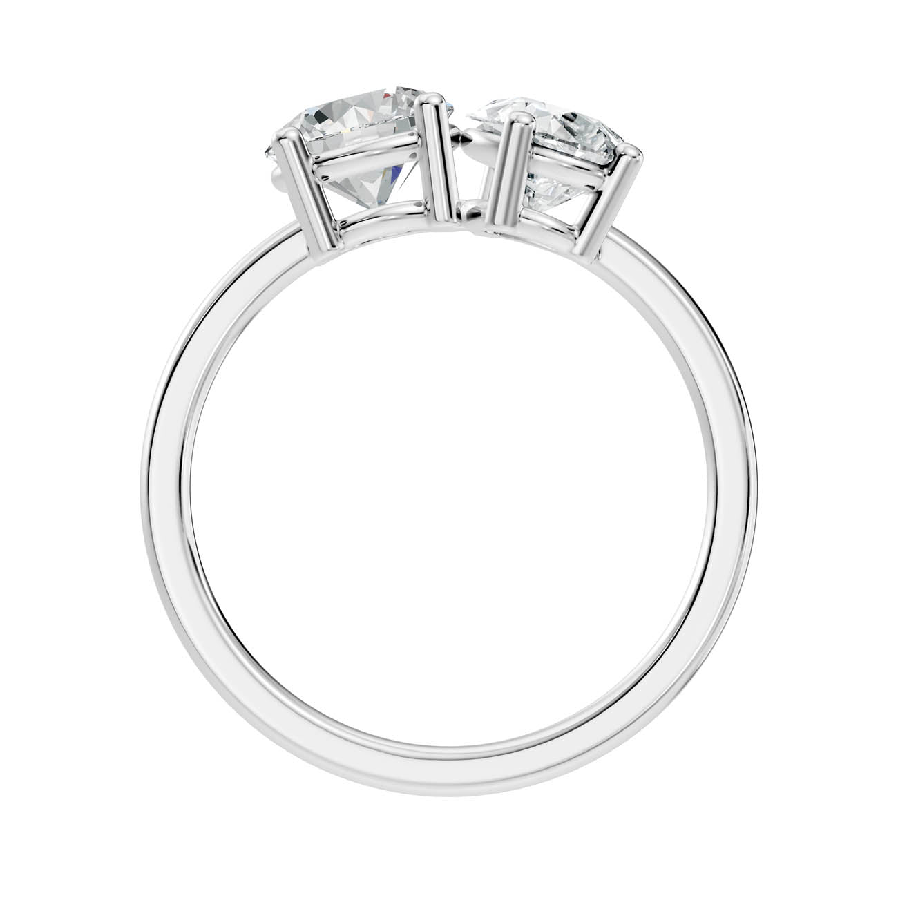 2.00 Ct. Round & Pear Two-Stone Diamond Ring (16-b2) 11