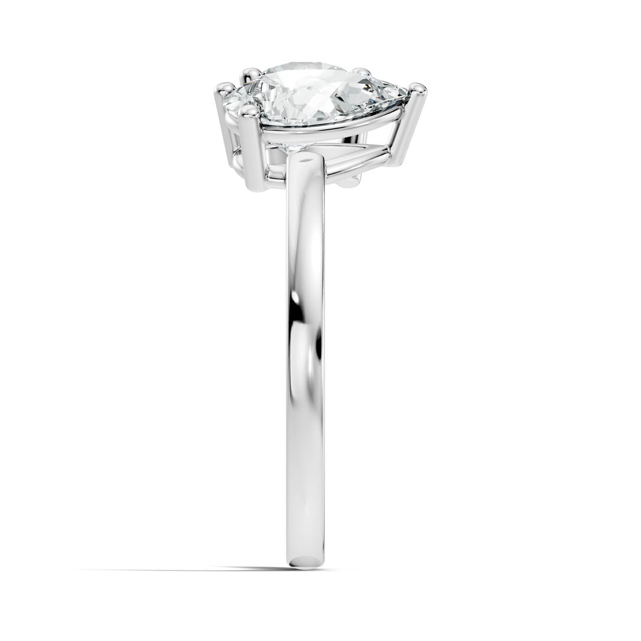 2.00 Ct. Round & Pear Two-Stone Diamond Ring (16-b2) 12