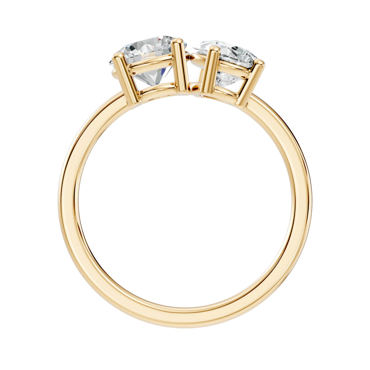 2.00 Ct. Round & Pear Two-Stone Diamond Ring (16-b2) 14