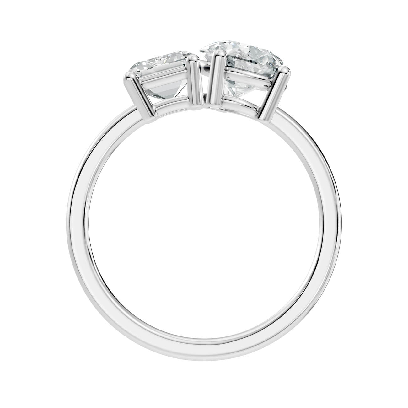 2.50 Ct. Emerald & Pear Two-Stone Diamond Ring (16-c2) 11
