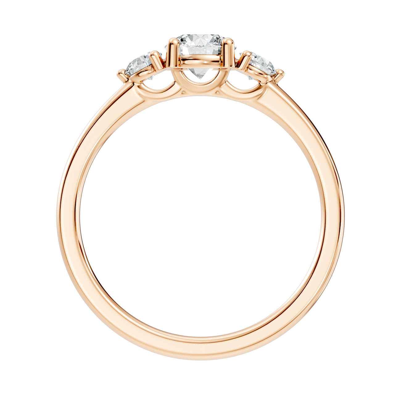 .70 Ct. Round Three-Stone Diamond Ring (17-a2) 5
