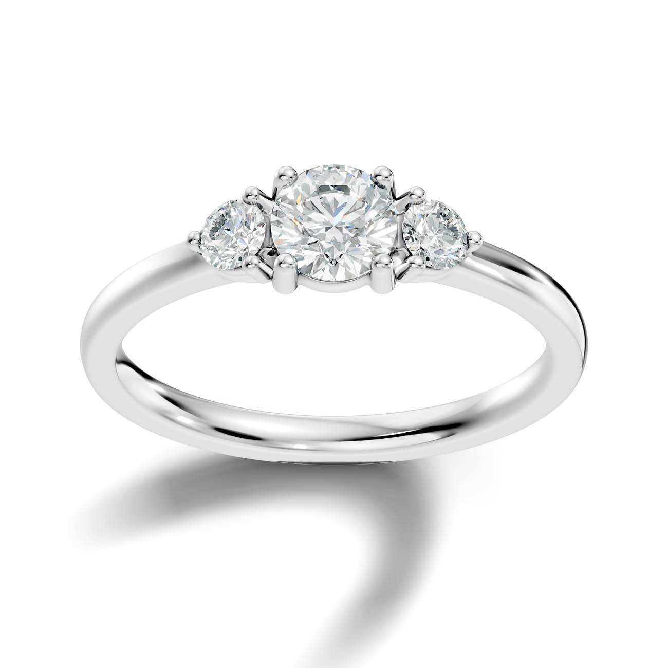 .70 Ct. Round Three-Stone Diamond Ring (17-a2)