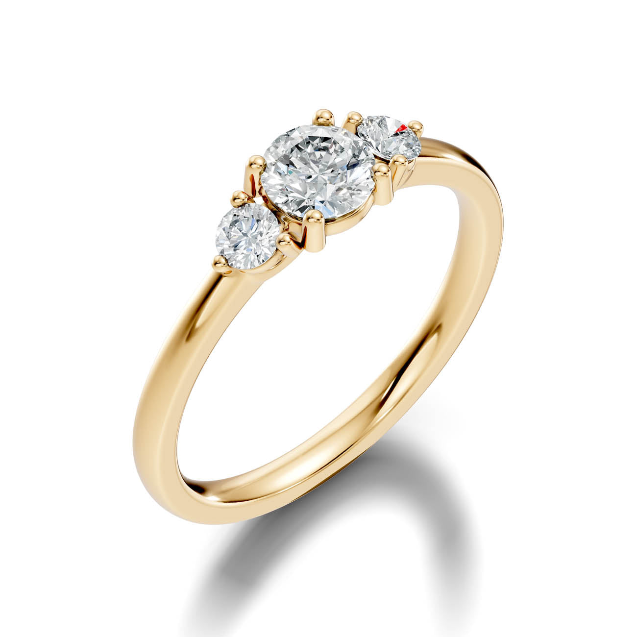 .70 Ct. Round Three-Stone Diamond Ring (17-a2)