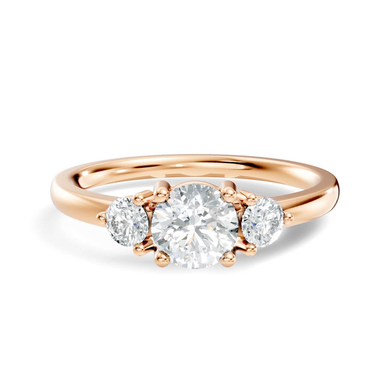 .70 Ct. Round Three-Stone Diamond Ring (17-a2) 6