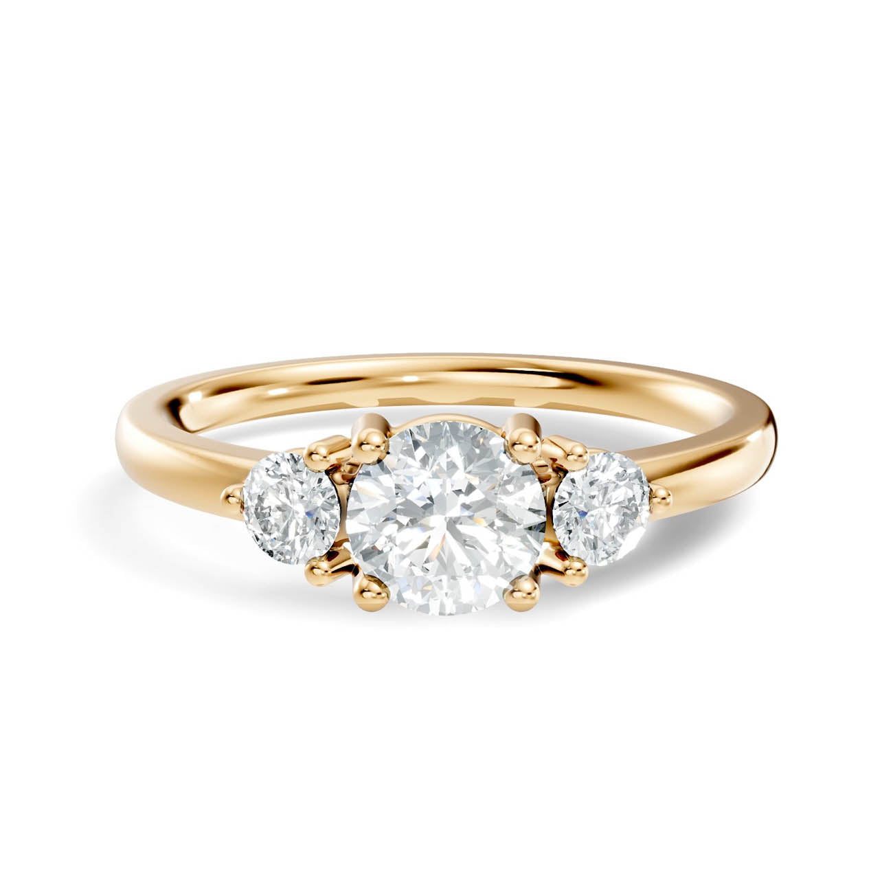 .70 Ct. Round Three-Stone Diamond Ring (17-a2) 3