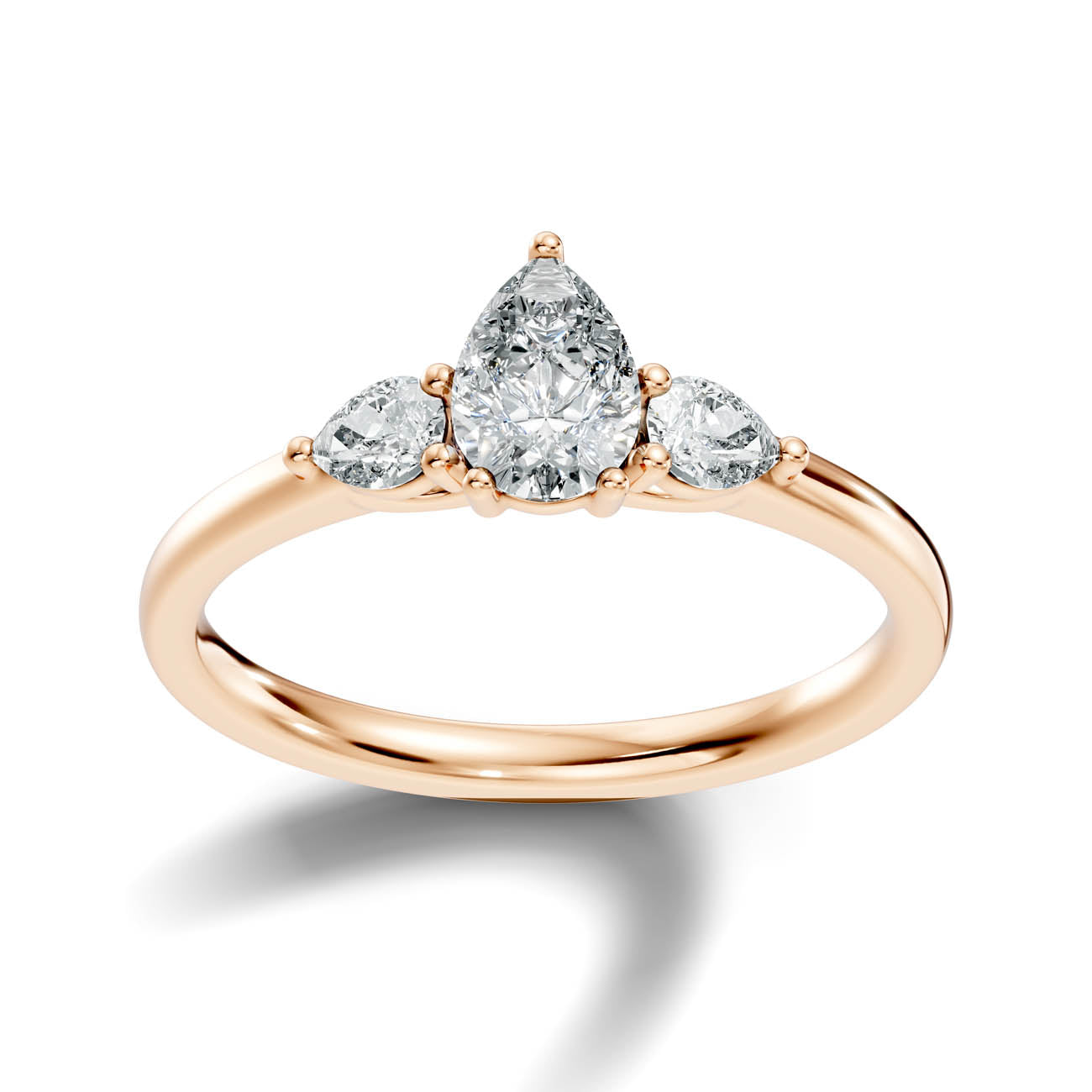 .77 Ct. Pear Cut Three-Stone Diamond Ring (17-d2) 7