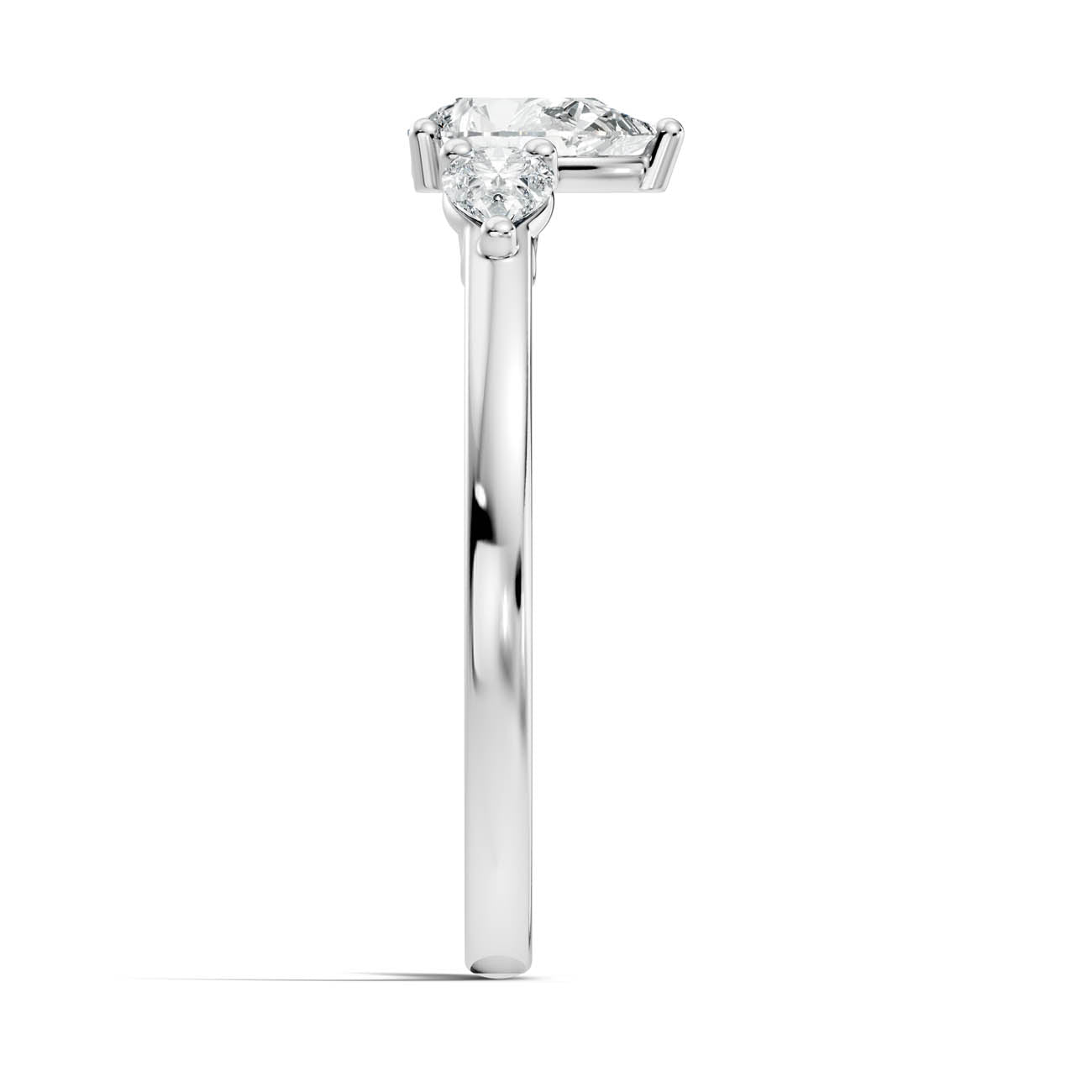 .77 Ct. Pear Cut Three-Stone Diamond Ring (17-d2) 12