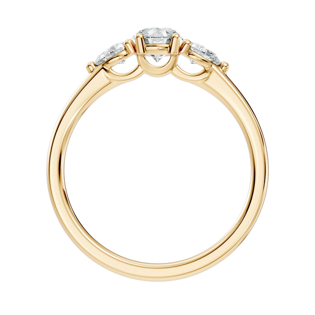 .77 Ct. Pear Cut Three-Stone Diamond Ring (17-d2) 14