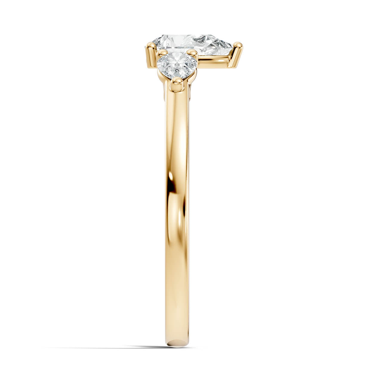 .77 Ct. Pear Cut Three-Stone Diamond Ring (17-d2) 15