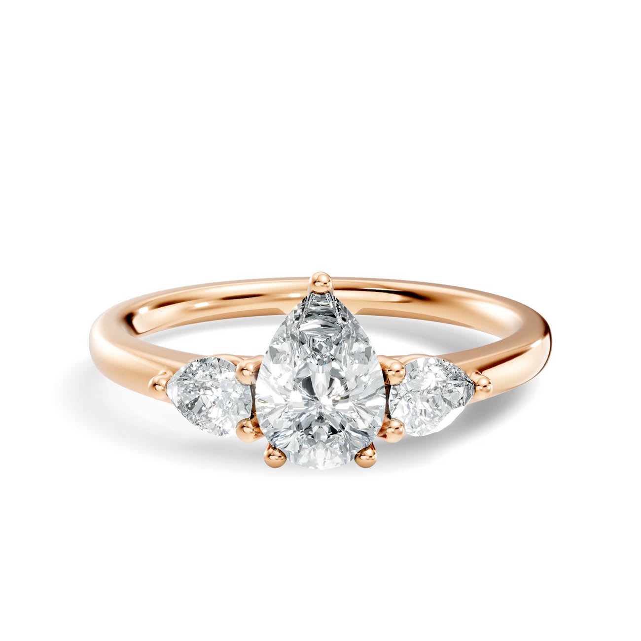 .77 Ct. Pear Cut Three-Stone Diamond Ring (17-d2) 6