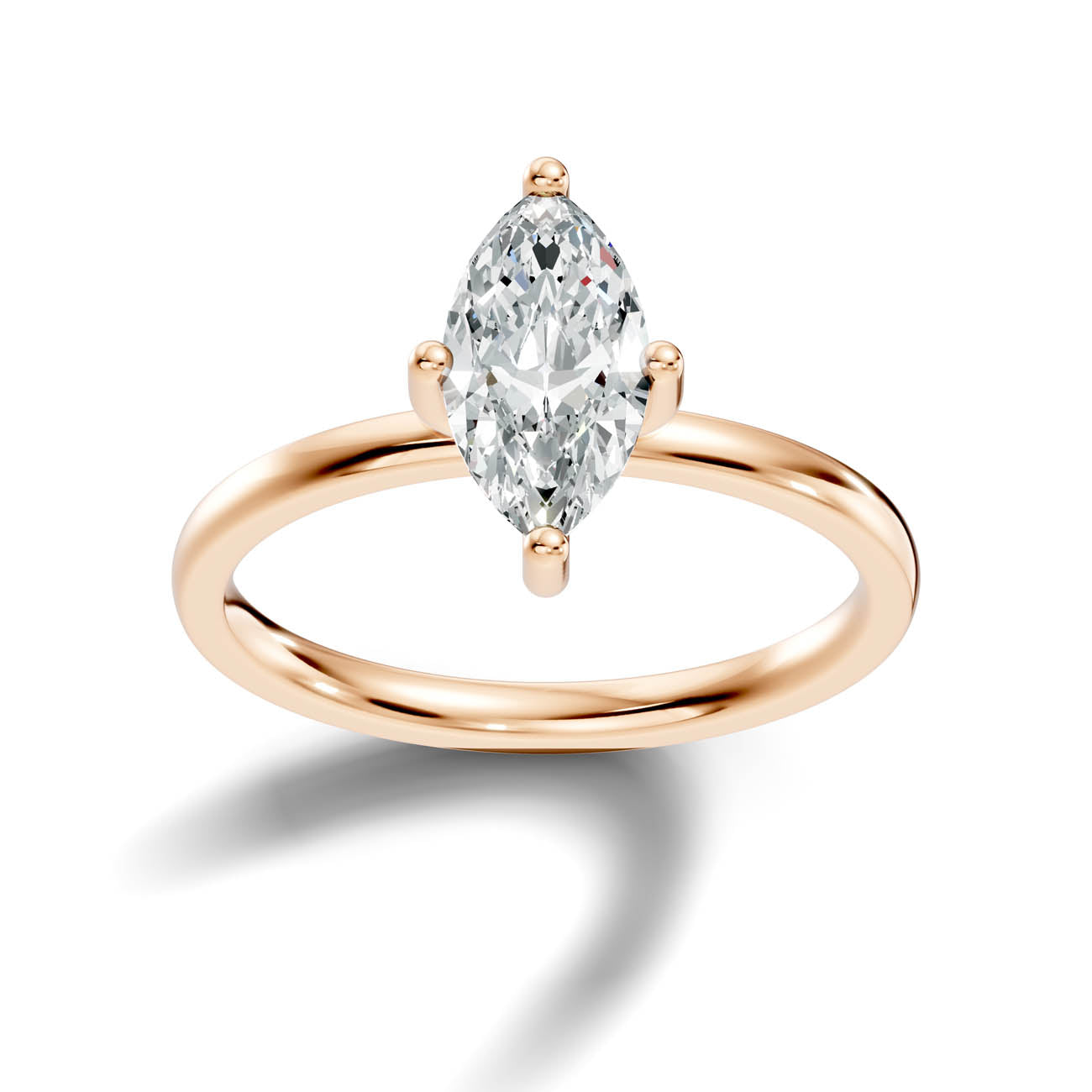 1.00 Ct. Marquise Cut Diamond Solitaire Engagement Ring (21-d copy) 7