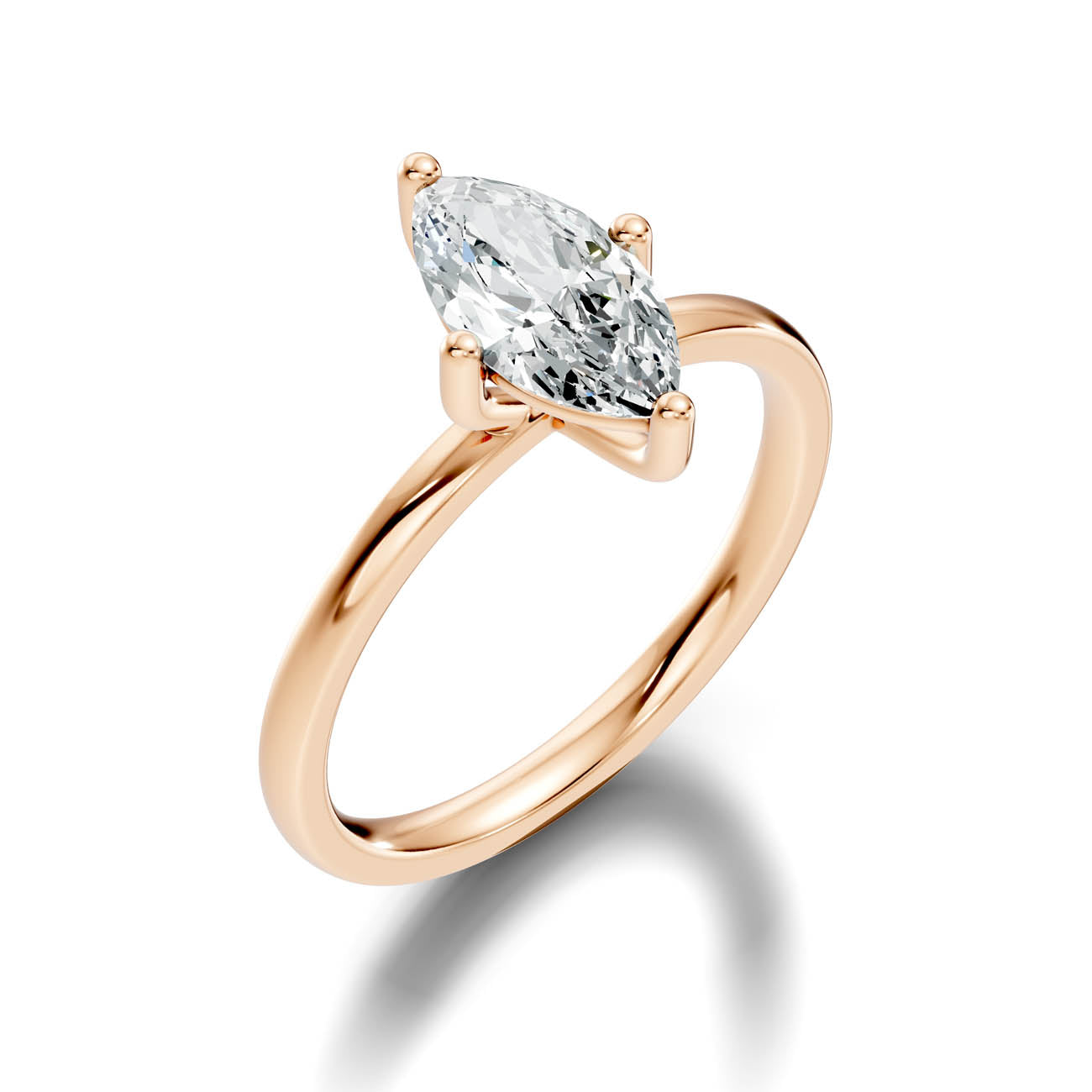 1.00 Ct. Marquise Cut Diamond Solitaire Engagement Ring (21-d copy) 9