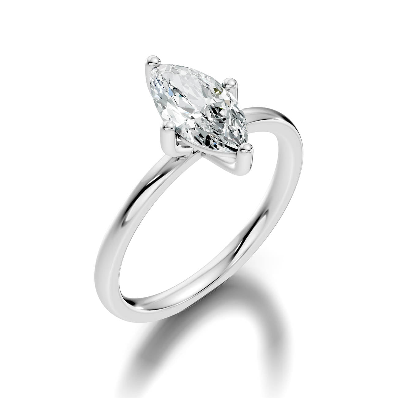 1.00 Ct. Marquise Cut Diamond Solitaire Engagement Ring (21-d copy) 13