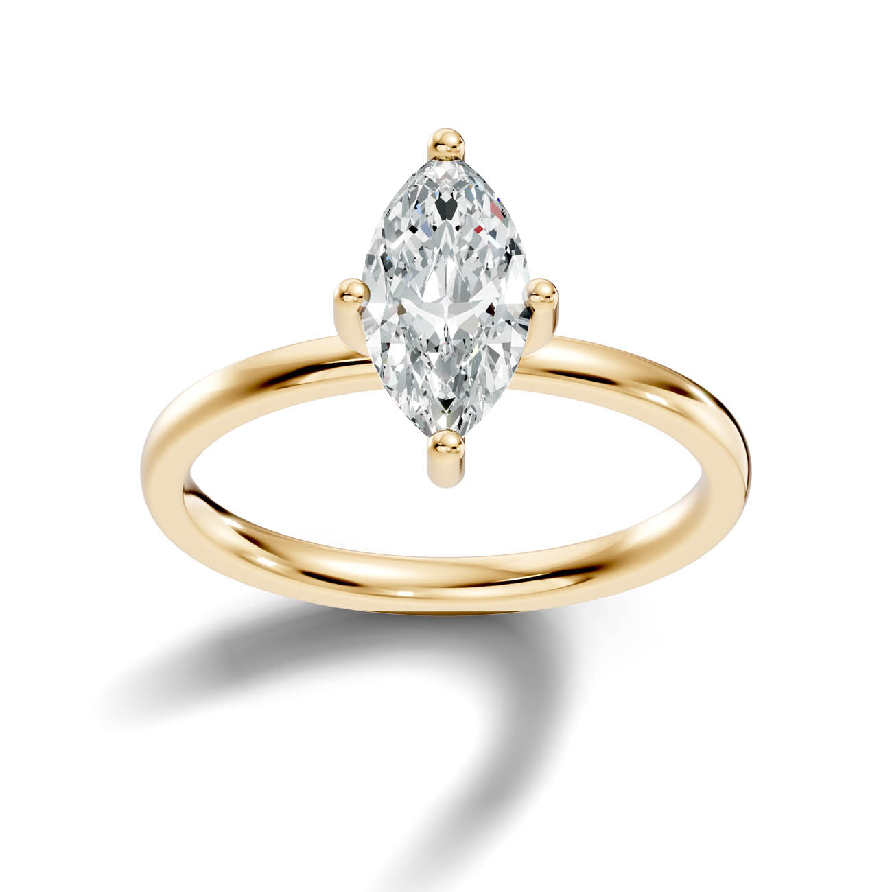 1.00 Ct. Marquise Cut Diamond Solitaire Engagement Ring (21-d copy) 4